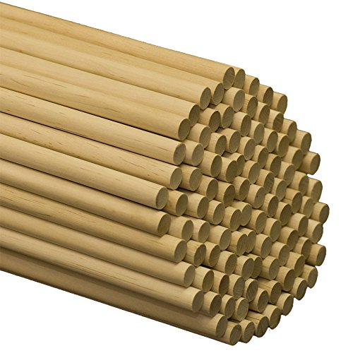 Wooden dowel rods 1/2" x 12" - bag of 400