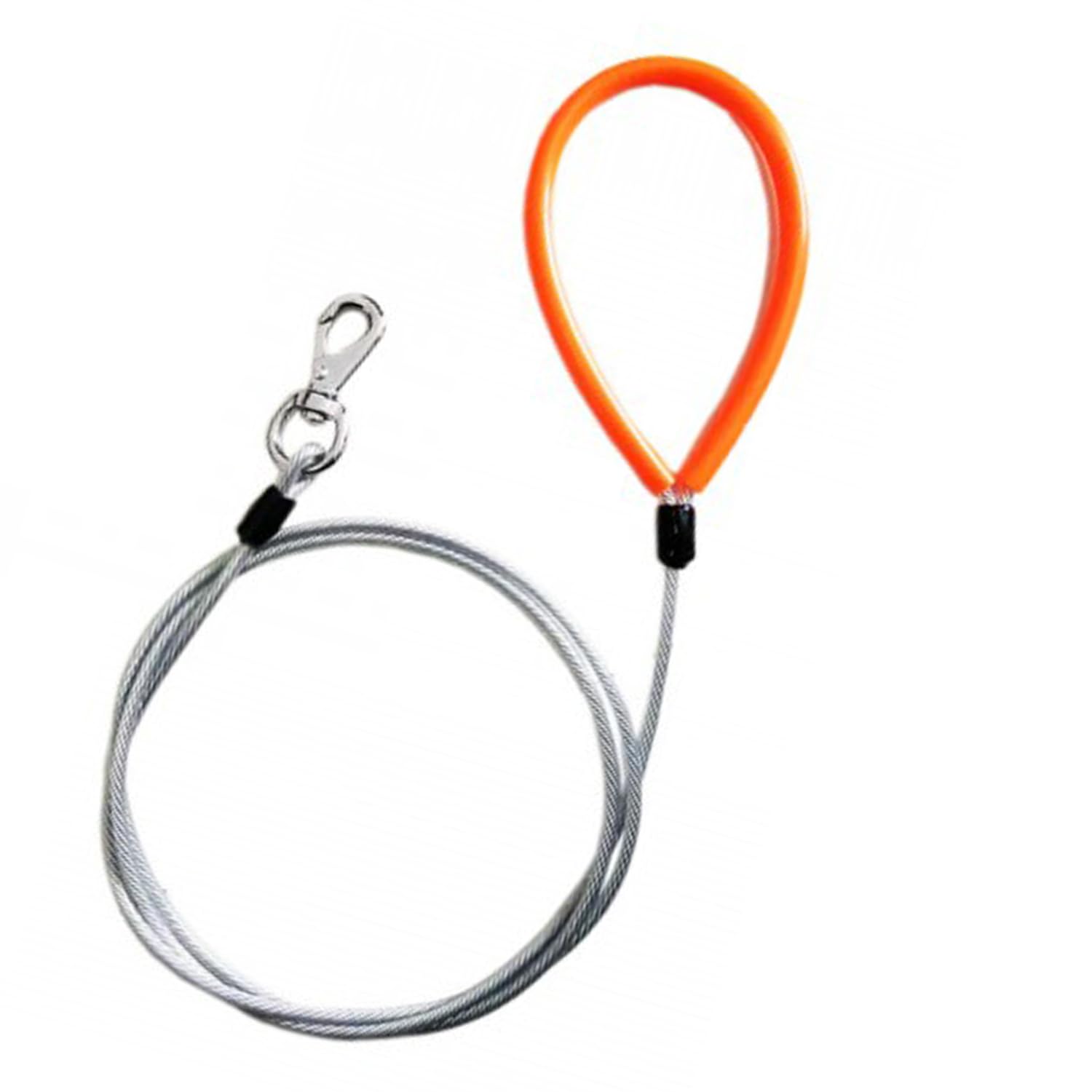 Steel Wire Bite-Resistant Metal Cable Braided Cord for Non-Chew Resistant Small, Medium, and Large Dogs (B, 2m)