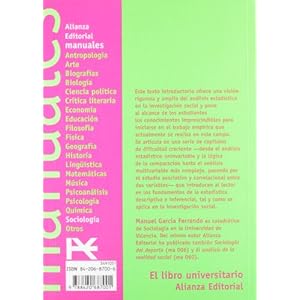 Socioestadistica / Social Statistical: Introduccion a La Estadistica En Sociologia / Statistics Introduction in Sociology (El Libro Universitario. Man