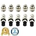 Aviation Connectors 5A, Lsgoodcare GX12-6 Metal Aviation Plug Kit, Including 20Pcs 6 Pin 12MM Plug Thread Male Female Panel Socket and 10Pcs Aviation Plugs Cap
