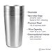 Pratico Kitchen Smooth Edge Stainless Steel Cups, 14.5 oz, 4 Pack