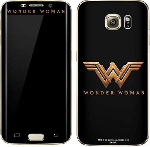 Skinit Wonder Woman Gold Logo Galaxy S7 Edge Skin - Officially Licensed Warner Bros Phone Decal - Ultra Thin, Lightweight Vinyl Decal Protection