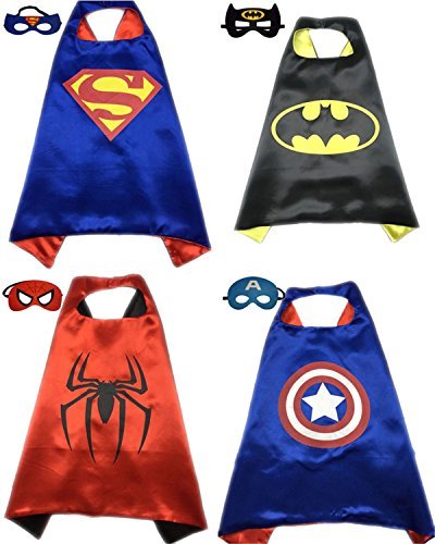 JDProvisions Captain America Blue Kids Cape and Mask Set