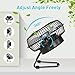 COMLIFE 7.5 Inch Battery Operated or USB Powered Desk Fan, Metal Desktop Personal Fan with 4400mAh Rechargeable Batteries, 2 Speeds and Low Noise, Portable Cooling Fan for Home, Office or Outdoor Use