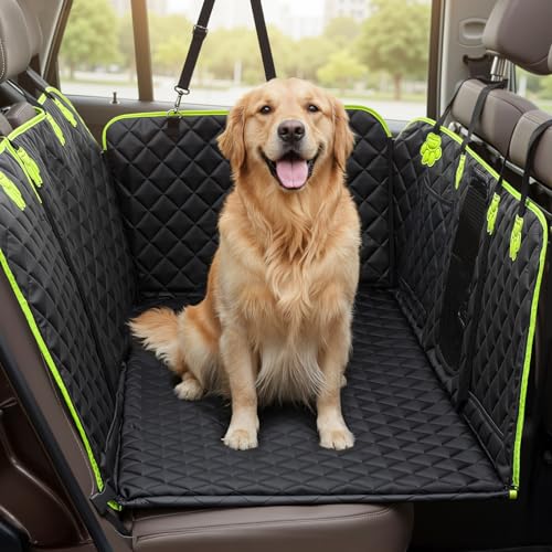 Pecute Funda Coche Perro con Fondo Duro para Asiento Trasero 2 en 1, Impermeable y a Prueba de Arañazos, Impermeable Antirayaduras, con Base Reforzada 150 kg