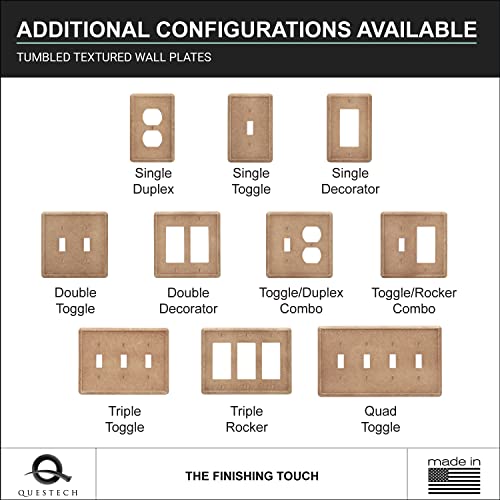 Questech Décor Single Duplex Electrical Outlet Cover Wall Plate, 1Gang