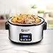 Magic Mill 8.5 Quart Slow Cooker Crock Pot, Digital Programmable, 20 Hour Timer, 3 Cooking Settings, Locking Lid for Easy Transport, Dishwasher Safe