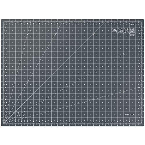 ARTEZA Self Healing Rotary Cutting Mat, 18"x24" With Grid & Non Slip Surface for Fabric, Paper, Vinyl, Plastic, Eco Friendly, Durable & Flexible, Great for Crafts, Quilting, Sewing, Scrapbooking