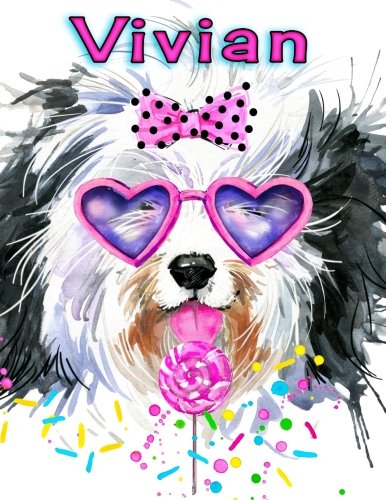 Vivian: Personalized Notebook, Journal, Diary, 105 Lined Pages, Large Size Book 8 1/2" x 11"