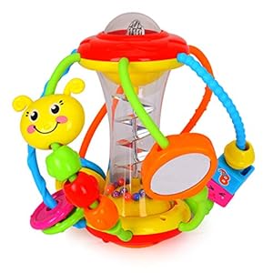 HOLA Baby Toys 6 to 12 Months Baby Toys 0-6 Months, Baby Rattles Activity Ball Infant Toys, Shaker Grab Spin Rattle…