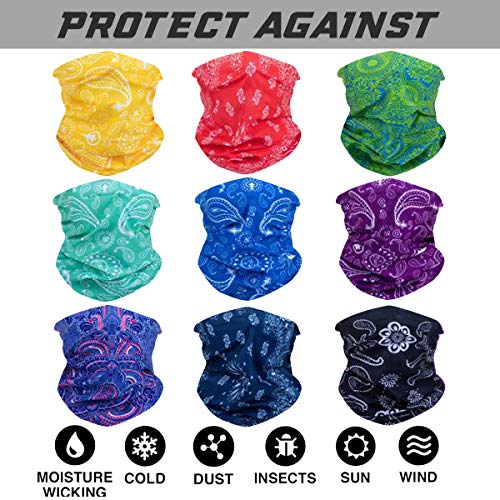 Toes Home Outdoor Magic Headbands Bandana Scarf Neck Gaiter Hairwraps Face Mask UV Resistence Seamless Headwear 9PCS