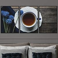 3 Piece Framed Canvas Wall Art Coffee Canvas Prints Home Artwork Decoration for Living Room,Bedroom - 16