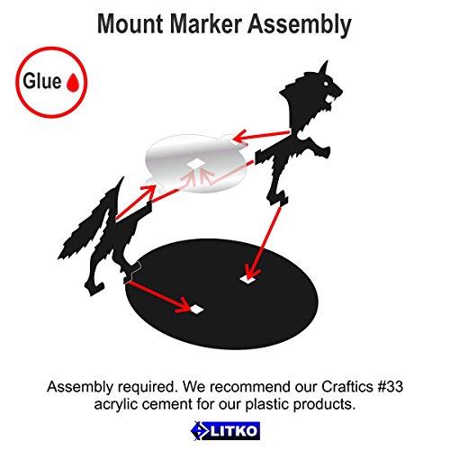 Wolf, Character Mount Marker, White , 50mm Base (1)