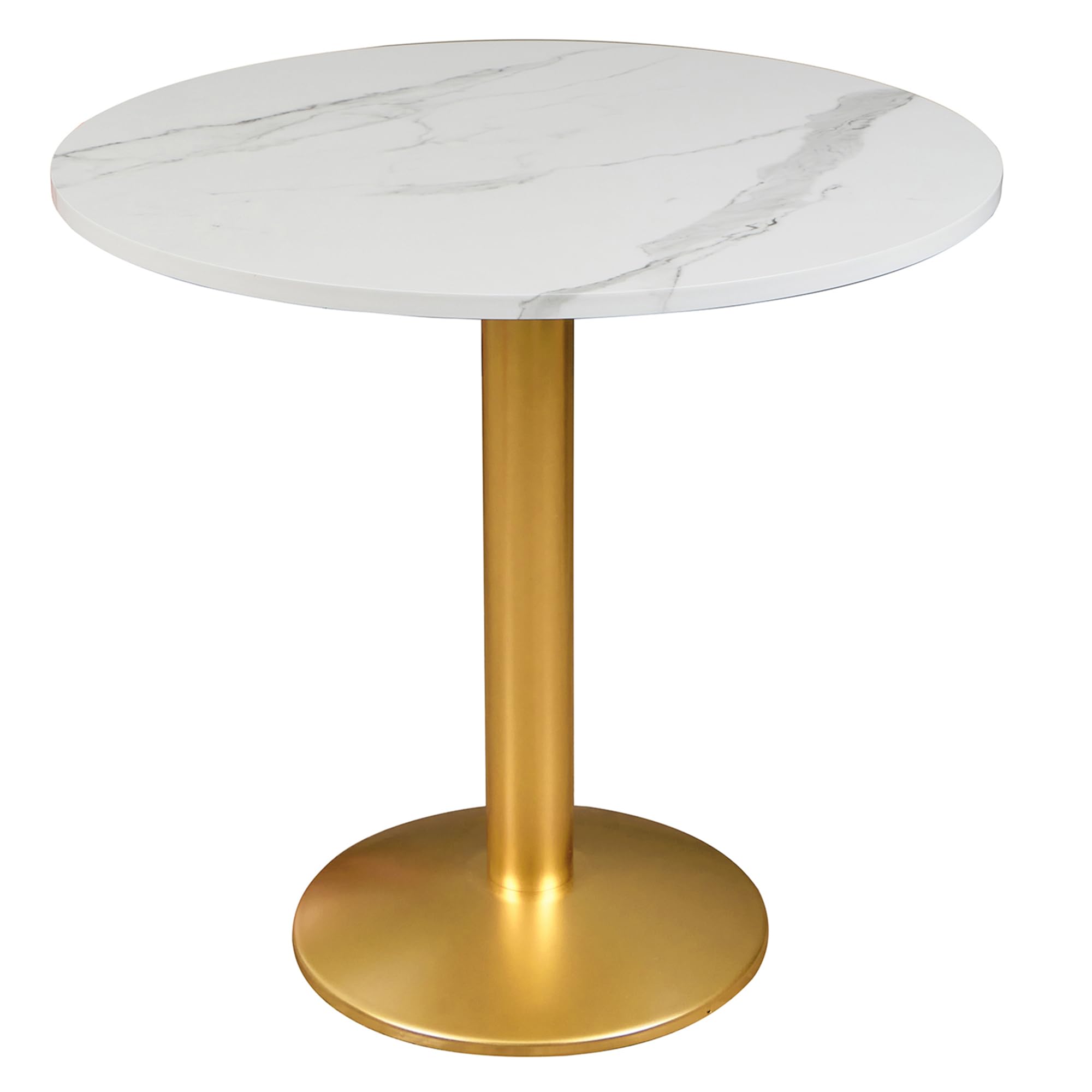 Photo 1 of Round Modern Dinning Table Bistro Table Tulip Table with Faux Marble top,Easy Assemble,Sturdy Metal Frame Diameter 30in*H28.54in
