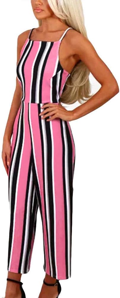 striped romper pants