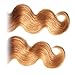 Julia Highlight Ombre FB30 Colored Body Wave Human Hair Weave 1 Bundle,10A Brazilian 100% Remy Honey Blonde Human Hair Weft Extensions Brown Balayage Color