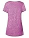 Workout Tops for Women Loose Fit,Luanee Flowy Hiking Shirts Scoop Neck Dressy Blouses Ventilated Cool Chic Swing Gym Clothes Elegant Modesty Boutique Knitted Soft Surroundings Clothing Purple XXLthumb 1