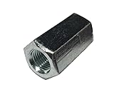 (1) M10-1.25 Hex Coupling Nut, Steel Zinc DIN 6334