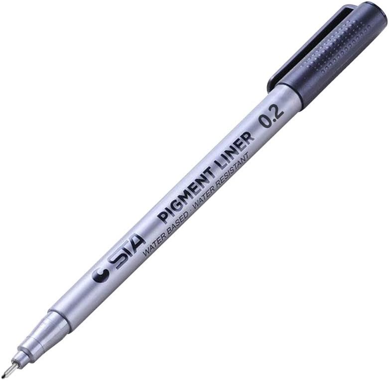 Monoche 1 Piece Precision Micro Line Pens Fineliner Black Waterproof Archival Ink Artist Drawing Brush Pens Permanent Markers Supplies