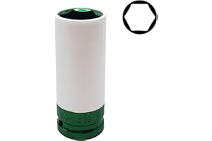 JEUCLEL 22mm 1/2" Drive Wheel Protector Impact Socket, Lug Nut Impact Socket, Non-Marring Lug Nut Thin Wall Deep Socket, Whee