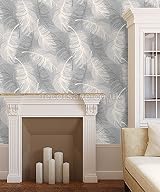 Coloroll Feather Blown Vinyl Wallpaper Grey White M0923 Full Roll 10m x 53cm view 3