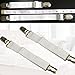BSLINO 8pcs Sheet Band Straps Suspenders White Adjustable Bed Corner Holder Elastic Fasteners Clips Grippers Mattress Pad Cover Fitted Sheet