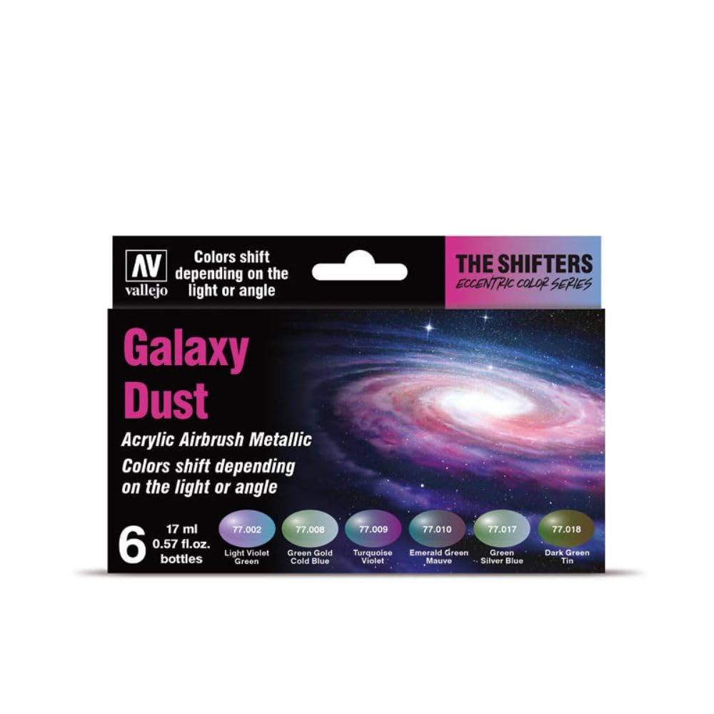 AV Vallejo Eccentric Colors - The Shifters - Galaxy Dust (6), 17 ml (Pack of 6)