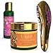 2 Pc Set: Extra Nourishing Cream Hair Cleansing Conditioner Anti-Hair Loss Scalp Stimulating For Weak, Dull and Thinning Hair 10.2 Oz + Brush / Hair Detangler