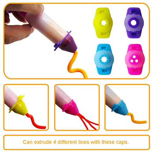 Dough Tools for Kids, Various Rolling Pin, Plastic Extruder, Cutter for Party, Home, School, 31 Pieces by FRIMOONY