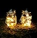 Aobik Solar Mason Jar Light Lanterns,4-Pack LEDs Lights Warm White Beauty for Night Yard Patio Garden Decor Indoor and Outdoor Use