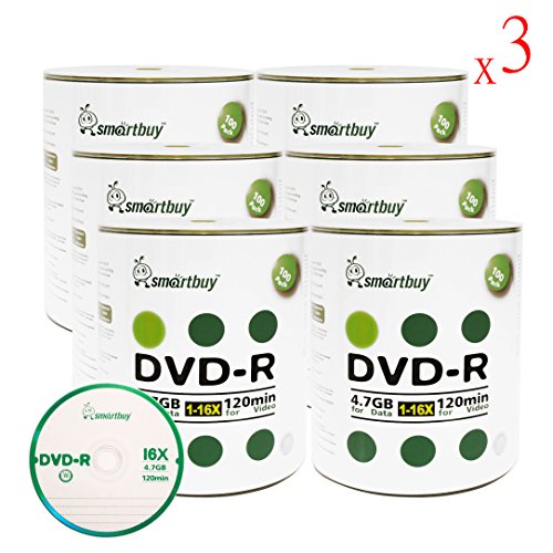 Smart Buy 1800 Pack DVD-R 4.7gb 16x Logo Blank Data Video Movie Recordable Disc, 1800 Disc 1800pk