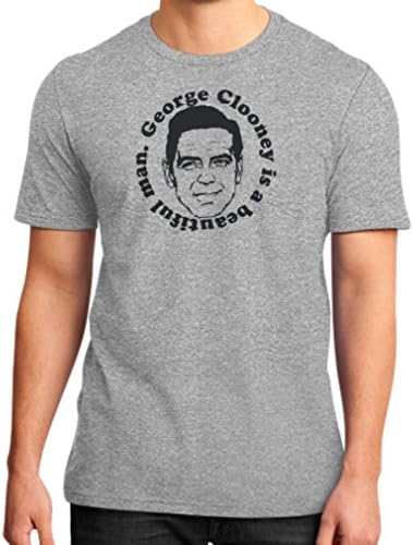 George Clooney Is A Beautiful Man District T-Shirt (on man) (XL, Heather grey)