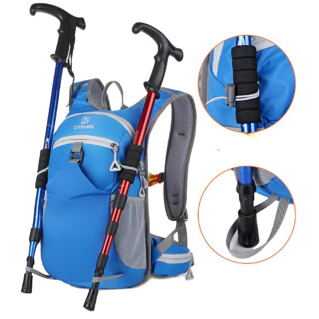 Mochila de Hidratação 2L Premium, Impermeável, com Bolsos Múltiplos e Apito de Emergência para Trilhas, Bike, Corrida, Camel bag
