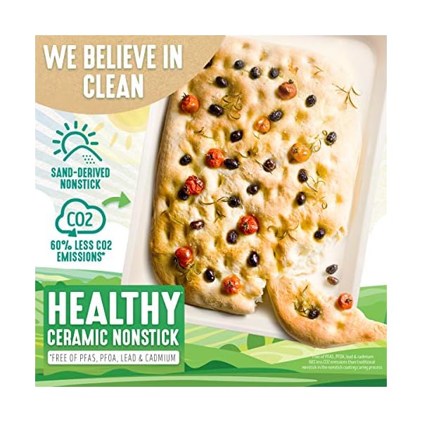 GreenLife Bakeware Healthy Ceramic Nonstick, 18" x 12" Half Cookie