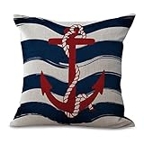 Miracle Dec Nautical Fashion Stripes Anchor Pattern