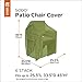 Classic Accessories Sodo Stackable Patio/Outdoor Chairs Cover - Tough and Weather Resistant Patio Set Cover, Herb (55-349-011901-EC)