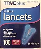 TRUEplus Sterile Lancets 28 gauge 100 Count (Pack of 3)