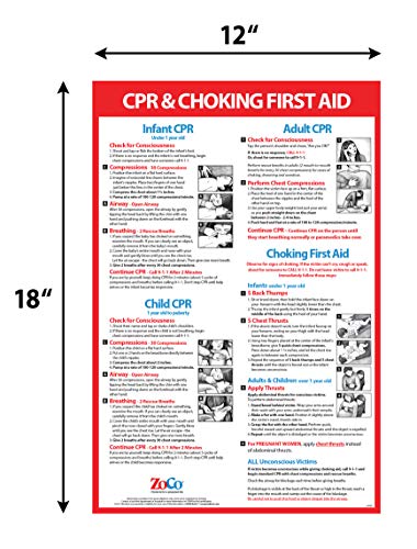 CPR and Choking Poster - Choking Poster for Restaurant - Choking First ...