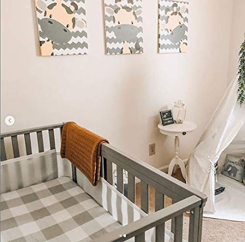image for Ely's & Co. Baby Crib Set 4 Piece, Crib Sheet,Quilted Blanket, Crib Sk