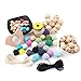 DIY Wooden Rings Crochet Set Baby Teether Beads Nursing Teething Necklace Set Eco Baby New Baby Accessories Nursing Teether