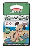Melissa & Doug On the Go Color-N-Carry Activity Book: Alphabet and Animals - 72 Pages, 8 Crayons