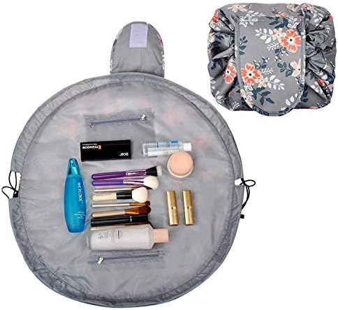 Two Lazy Make up Bag Drawstring Portable Quick Pack Travel Makeup Pouch Case Multifunctional Waterproof Toiletries Storage Organizer