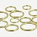 Bluemoona 10 Pcs - Brass Round Edged Keyring Keychain Split Ring 20mm 3/4