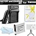 Battery And Charger Kit For Canon PowerShot A3300 IS, A2200 IS, A3100 IS A3000IS Digital Still Camera Includes Extended (1000 Mah) Replacement Battery For NB-8L + AC/DC Travel Charger + Screen Protectors + Mini Tabletop Tripod + MicroFibler Cleaning Cloth