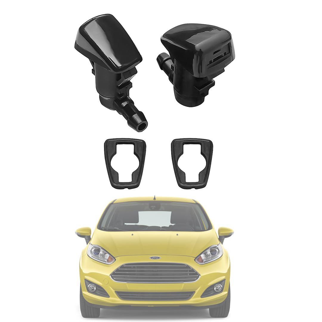 Photo 1 of BE8Z-17603-A Premium Wiper Washer Nozzles Fit for Ford Fiesta 2011-2022 | Transit 2015-2022 | Windshield Washer Fluid Jet Nozzle | Easy to Install | 2 Pack, CK4Z-17603-A