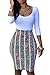Pretid Womens Sparkling Print Hip Package Slim Midi Bodycon Club Party Dress