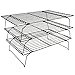 Flytt Stackable 3-Tier Cooling Rack Grid, Black, 15.7 inch x 9.8 inch