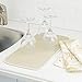 iDesign iDry Mini Absorbent Kitchen Countertop Dish Drying Mat - Wheat/Ivory