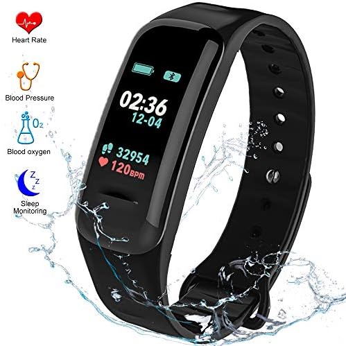 Fitness Tracker HR Activity Tracker - Watch with Blood Pressure Monitor, IP67 Waterproof Activity Tracker with Heart Rate Sleep Monitor Calorie Pedometer for Kids Men and Women