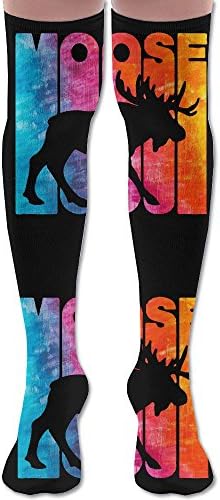 Galaxy Moose Silhouette Casual Unisex Sock Over Knee High Socks Long Athletic Sport Tube Socks